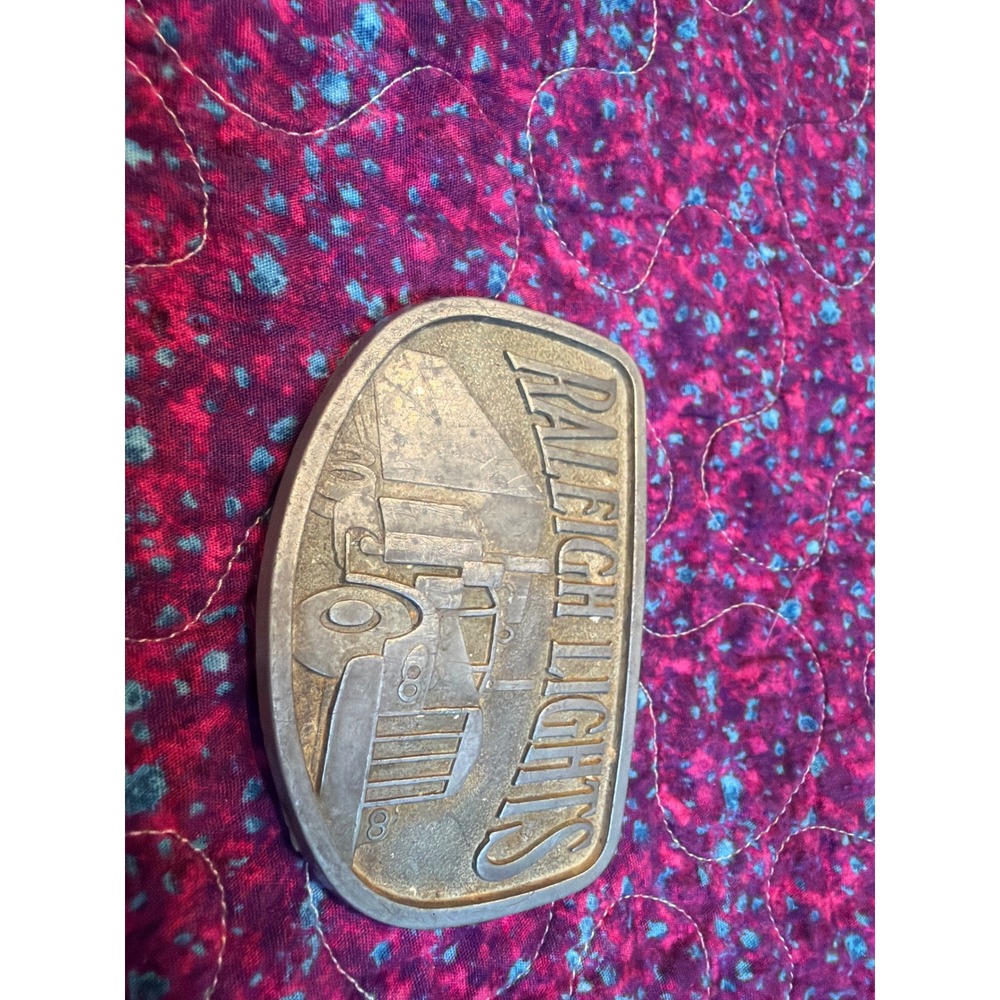 Vintage Raleigh Lights Semi Truck Belt Buckle